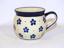 Ægte Polsk Keramik Krus 30 cl. 
Håndlavet og Håndmalet.
Mønster "Sommer Prikker"