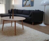 Et stort Lammeskindstæppe - håndvævet - 200 x 150 cm