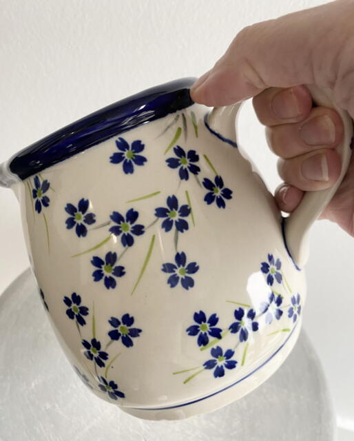 Ægte Polsk Keramik
Håndlavet og Hådnmalet
Mønster " Forårs Glimt"