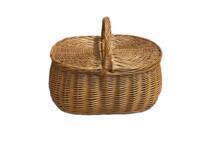 Picnickurv med låg i naturflet – håndlavet og robust