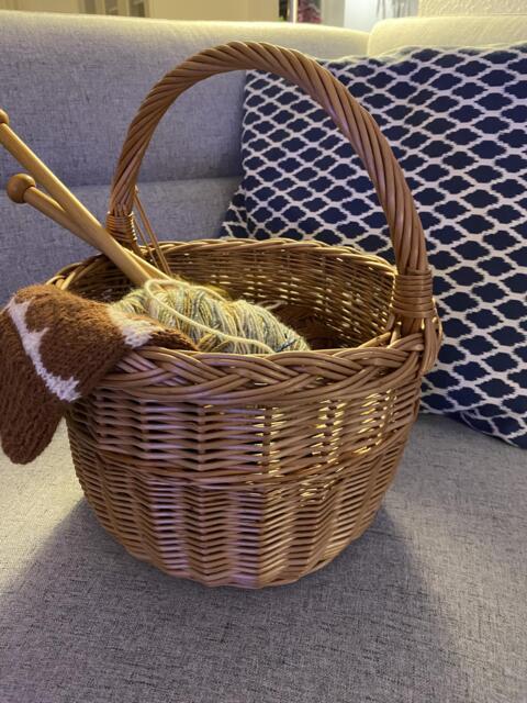 Strikkekurv - perfekt til garn og opbevaring