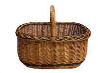 tor kurv i flet med flot flettemønster og naturlige farver, håndlavet og robust.