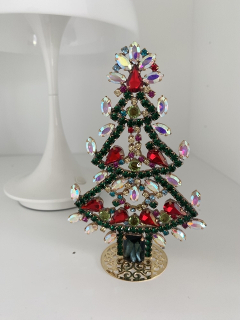 Juletræ i rhinsten
Håndlavet Tjekkisk glaskunst
Smukt Juledekoration