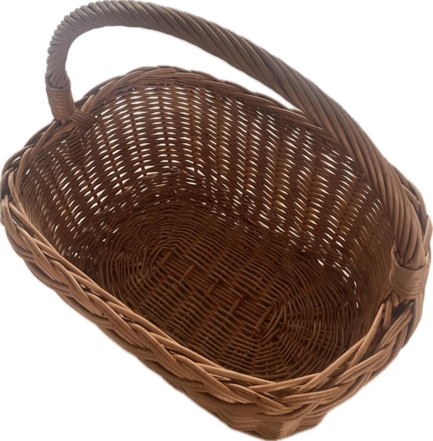 Flettede kurve med hank
Kurv med firkantet form
Håndflettet - 42 cm