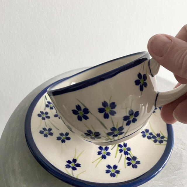 Kaffekop - Ægte Polsk Keramik
Kop med underkop