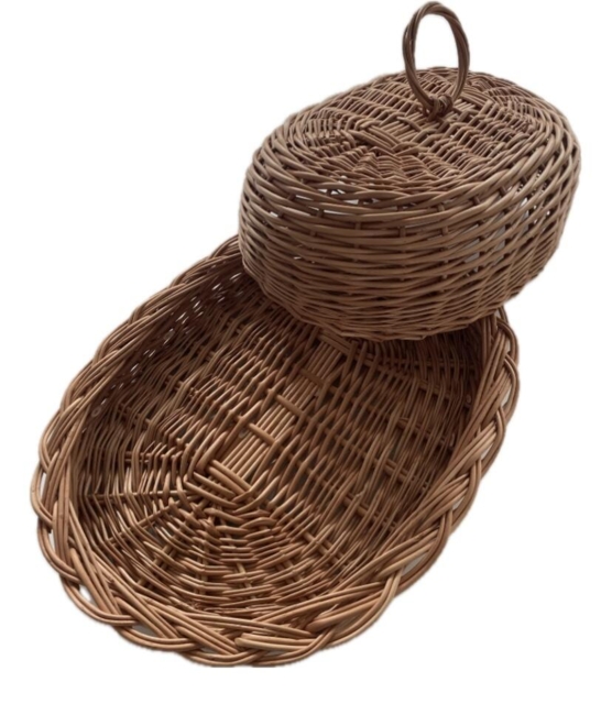 Brødopbevaring
Brødkurv i Pileflet
bakke med låg
