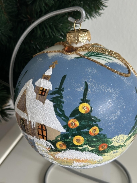 Håndmalet Julekugle
Landskab