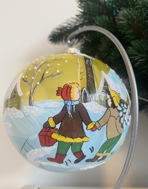 Håndlavet Julekugle
Stor Julekugle 
Hyggelige Julemotiver