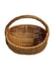 Rund fletkurv med hank i pileflet, 29 cm, til hjem og have