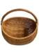 rund fletkurv stor med hank i naturmaterialer