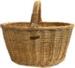 vampekurv i naturligt pileflet med solid hank, perfekt til svampeplukning og hverdagsbrug.