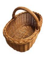 Pileflet kurv med hank 47 cm - Bykurv Oval