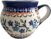 Krus 20 cl - Polsk Keramik - Blomster Mosaik