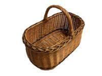 Bykurv i flet 50 cm - tofarvet