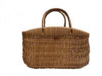 Kurvetaske i naturflet - 42 cm