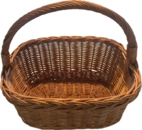 Firkantet kurv med fletning - 42 cm