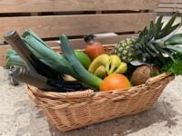 Indkøbskurv med bred bund - 47 cm