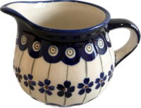 Mælkekande 11,5 cm - Polsk Keramik - Påfugle Øjne