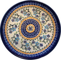 Tallerken 19,5 cm - Polsk Keramik - Blomster Mosaik